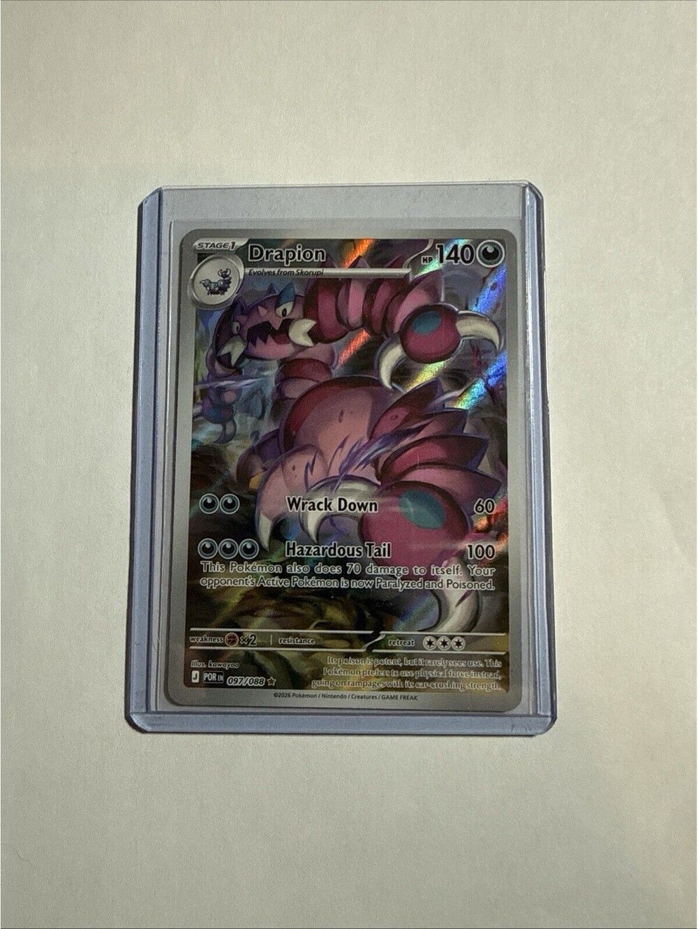 Drapion 97/88 Illustration Rare Full Art Holo Perfect Order Pokémon TCG